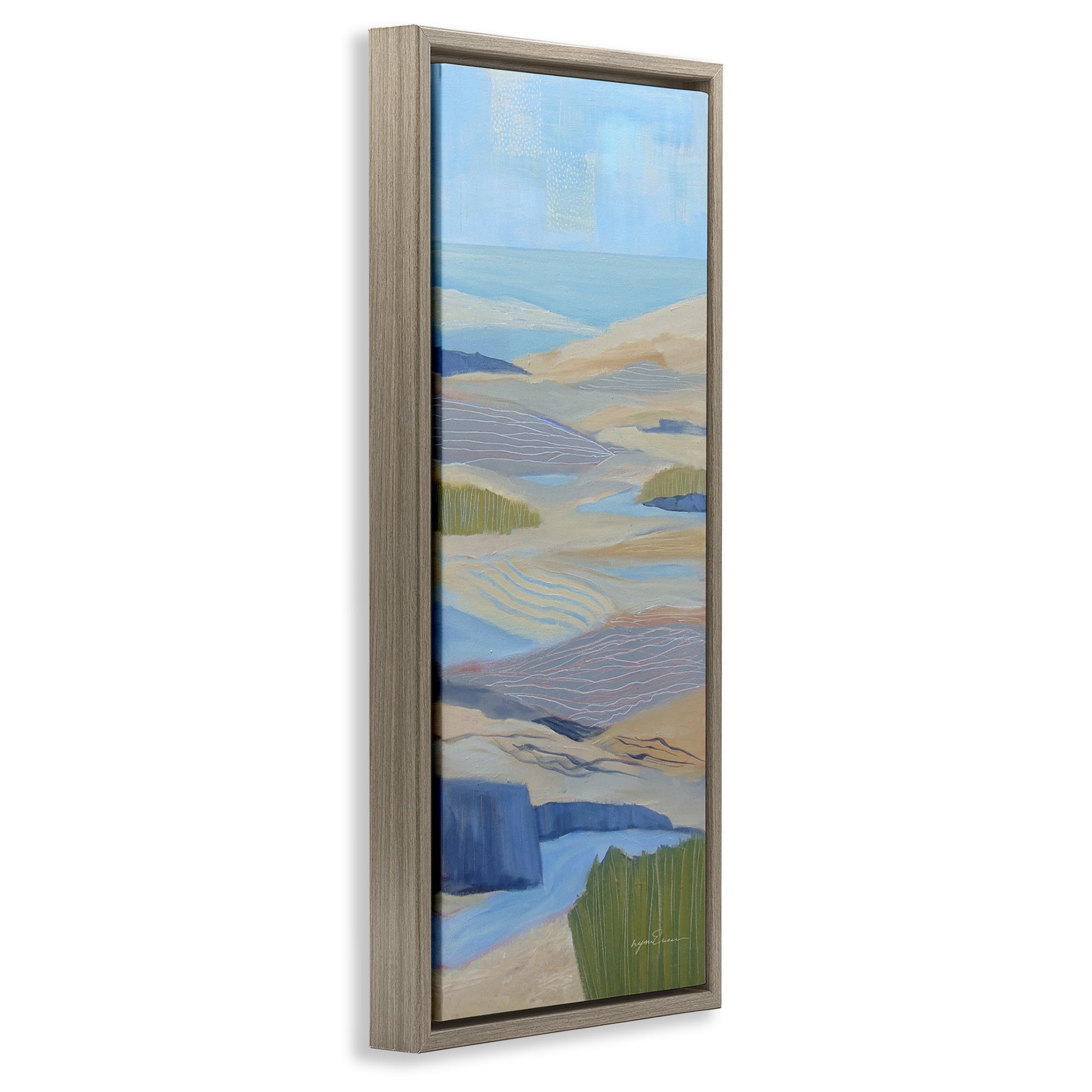 Stupell Industries Ebb & Flow Sand Dunes Brown Framed Floater Canvas Wall Art, design by Lynn Ericson Fine Art