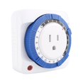 thumbnail image 1 of Temporizador de salida mecánico de 24 tiempo , aparato doméstico, reloj de , licencia de pared, enchufe . UU Oficina, Hotel, commerce business cali Colco Interruptor del temporizador mecánico, 1 of 7