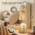 thumbnail image 3 of Candle Warmer Lamp with Timer Dimmable Wax Warmer Lamp for Jar Candles Height Adjustable Champagne Gold Home Decor Gift, 3 of 9