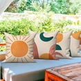 thumbnail image 4 of Dashan Boho Throw Pillow Covers 18x18 Set of 4,Mid Century Moon Sun Modern Decorative Pillow Cases for Bedroom Sofa Couch, 4 of 6