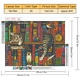 thumbnail image 4 of TISHIRON 5D Full Drill Diamond Art Painting Kits for Adults Kids Cat on Bookshelf DIY Round Diamond Art Painting Kit Animal Paint by Diamonds for Adults, 12x16 Inches, 4 of 7