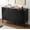 Black, variant on ANHDAH Buffet Cabinet with 3 Doors, TV Stand & Coffee Bar Storage ,Credenza Sideboard for Kitchen, Living Room, Entryway ,Natural Oak