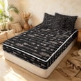 thumbnail image 3 of Erosebridal Boho Arrow Zipper Full Size Comforter Sets with Fitted Sheet and 2 Pillowcases, Vintage Lodge Cabin Zipper Bedding Set, Blush Black, Black Reversible, 3 of 7