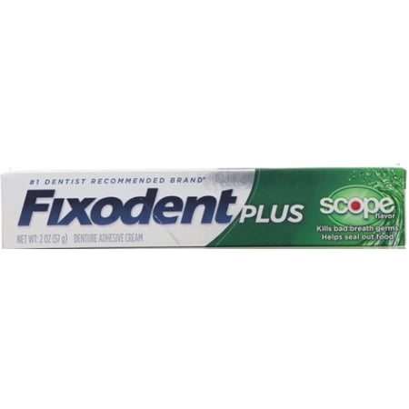 Fixodent Control Denture Adhesive Cream Plus Scope Flavor 2 oz (Pack of 3)