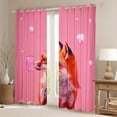 thumbnail image 2 of Homewish Teens Orange Animal Fox Curtains Pack of 2 (42x84 Each),Blow Bubbles Curtains Blackout,Jungle Wildlife Bedroom Curtains,Breathable Home Decor, 2 of 6