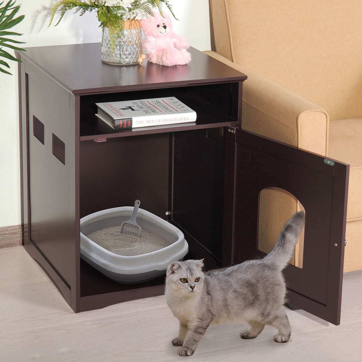 Buy Coziwow Decorative Cat Litter Box Cover,Cat House & Side Table