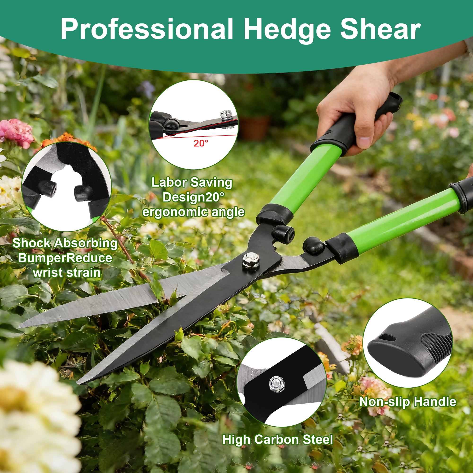 3PCS Loppers Shears Pruners Set, Professional Branch Cutter Tree Trimmer, Garden Shears for Yard, Lawn, Shrubs, Hedges, Outdoor Gardening