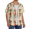 thumbnail image 4 of KLL African Women in Traditional Clothes Print Men's Shirt Short Sleeve Button Down Summer Cuba Beach Shirts- Large, 4 of 7