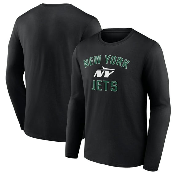 Men's Black New York Jets Victory Arch Long Sleeve T-Shirt