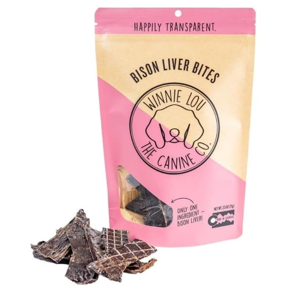 (Pack Of 6) WINNI LOU- THE CANINE CO LIVER BISON BITES 2.5 Oz