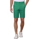 thumbnail image 1 of Regalo de Día del Padre para hombres, pantalones cortos de cuadros de verano, corte ajustado, frente plano, pantalones cortos de vestir, verdes, talla 34, 1 of 1