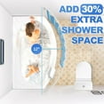 thumbnail image 2 of Adjustable Arched Curved Shower Curtain Rod Rustproof Expandable Aluminum Metal Shower Rod 38-72 Inches Telescoping Design Exquisite Customizable for Bathroom,Need To Drill,White, 2 of 14