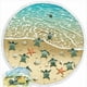 thumbnail image 1 of Toalla de playa redonda de microfibra de estilo oriental de lujo, de secado rápido, muy suave, sin arena, con diseño abstracto con patrón jaspeado para manta de piscina, 1 of 5