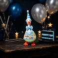 thumbnail image 6 of RUINIXCW 7 Inch Birthday Desk Goose Outfits Desktop Duck Outfit Mini Porch Goose Outfit for Desk Goose Figurine Felt Desk Goose Clothes Hat Bowtie Set (No Goose), 6 of 8