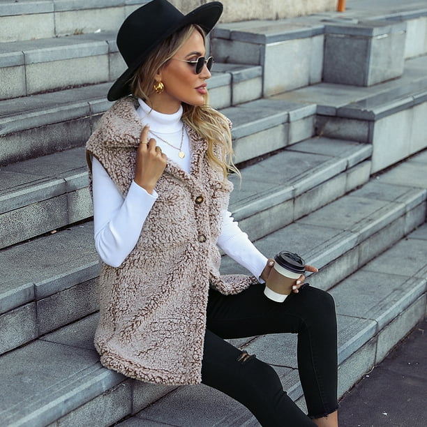 Chaleco Teddy Chalecos Con Peluche Mujer Chaleco Teddy Con Diseño