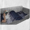 thumbnail image 6 of Duck Soft Flannel Fleece Throw Blanket, Gloomy Dark Night with an Animal Silhouette Full Moon Setting, Cozy Plush for Indoor and Outdoor Use, 70" x 90", Ceil Blue Blue Grey, by Ambesonne, 6 of 6