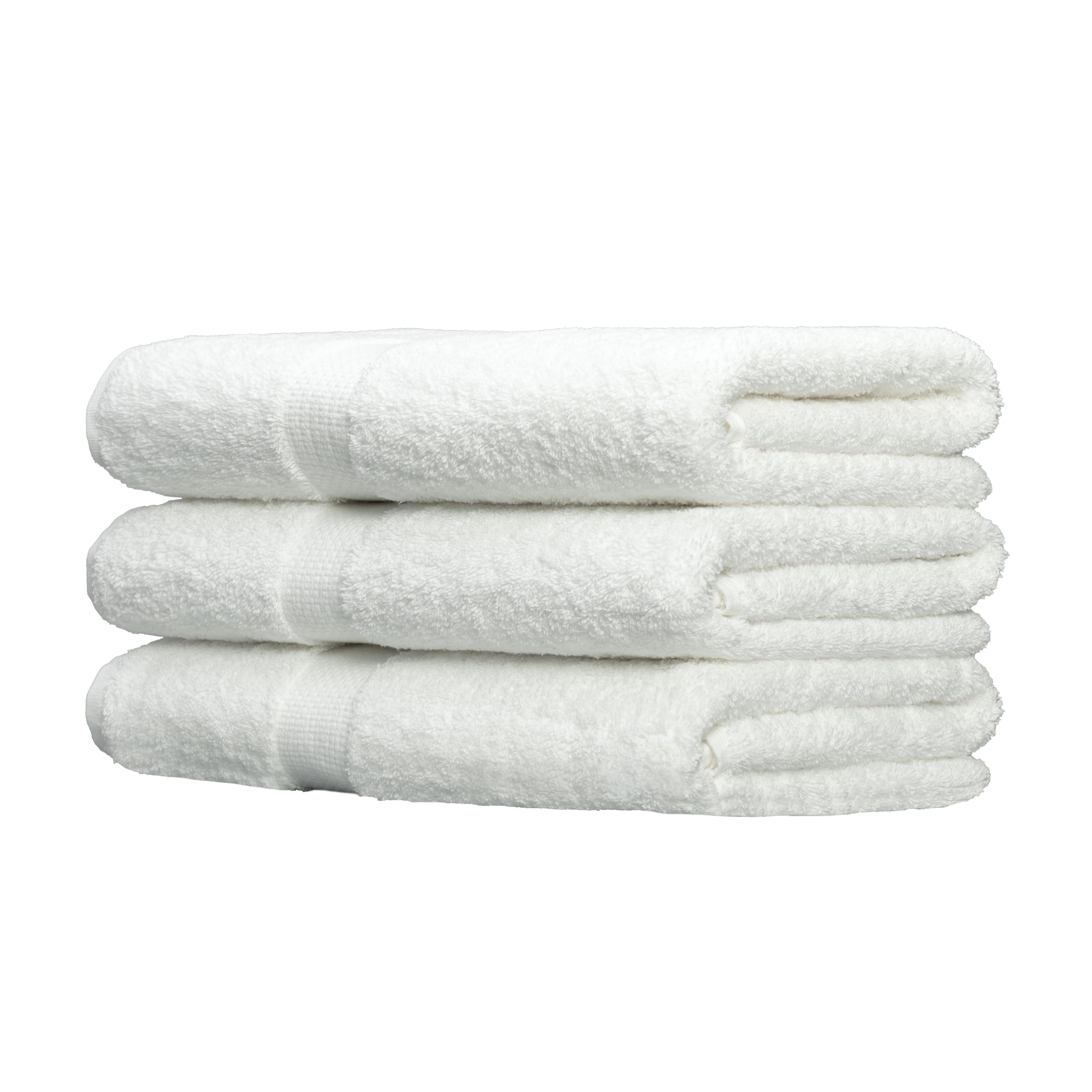 Pyramid Excel Hotel 100Percent Ring Spun Cotton Bath Towels 3 Pack