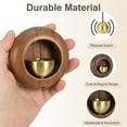 thumbnail image 3 of Uxcell Magnetic Shopkeepers Bell for Door Opening, Woodybeing Door Chime Walnut(Round Egg), 3 of 7