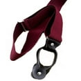 thumbnail image 5 of 6 Button Holes Link Men's Suspenders with 2 Length Adjusters Wine Red, 5 of 5