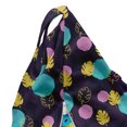 thumbnail image 5 of Tropical Lounger Chair Bag, Palm Leaves and Paint Blots Polka Dots Geometrical Design Pattern, High Capacity Storage with Handle Container, Lounger Size, Dark Purple and Multicolor, by Ambesonne, 5 of 5