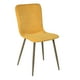 thumbnail image 5 of Set de 4 sillas de comedor HOMEMAKE FURNITURE amarillo patas doradas de metal Escandinavo Minimalista, 5 of 8