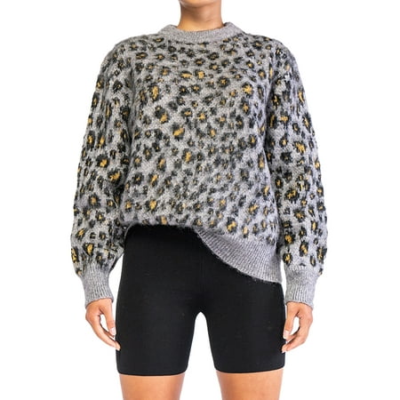Rehab Lab Women's Mohair Cheetah Print Knit Sweater