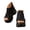 Black, variant on Women's Platform Sandals with Arch Support Knitted Upper Memory Foam Shoes Slingback Outdoor Beach Walking Sandal Black Size 7