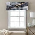 thumbnail image 3 of Marble Grey Black Valance Curtain Gradient Gold Marbling Modern Art Window Valances Rod Pocket Short Curtains Window Treatments for Kitchen Bedroom Bathroom Laundry 42" x 12", 3 of 9