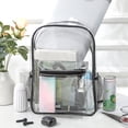thumbnail image 4 of School necessities Clear Backpack, PVC Transparent Backpack Stadium Approved With Reinforced Strap School Bookbag For School, Workplace, Stadium, Travel, Security, Festival, 4 of 4
