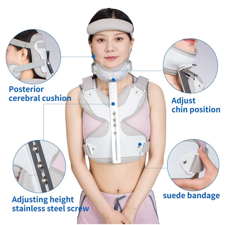 Cervical Thoracic Brace Cerviacal Fixation Orthosis Chest Orthotics  Cervical Vertebra Fracture Support for Men and Women