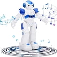 thumbnail image 3 of Remote Control Robot Toys Intelligent Programmable Walking Dancing Robots  Smart Gesture Sensing Learning for 7-14 Kids Blue, 3 of 4