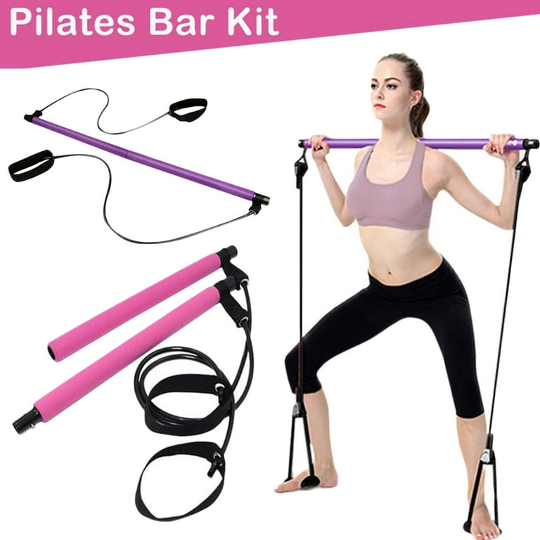Pudcoco Tragbare Fitness bung Pilates Bar Stick Yoga Gym Stick Mit Widerstands Band