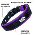 thumbnail image 2 of Collar para Perros Black Rhino, Neopreno Acolchado, Costuras reflectantes, Ajustable, XL (Azul/Gris) lila M, 2 of 7