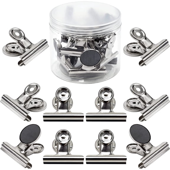 10 Pack Heavy Duty Round Magnetic Clips 2" Silver Metal Magnet Clamp for Cruise Cabin Whiteboard Fridge
