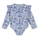thumbnail image 2 of Gerber traje de baño niña 1 pieza azul con cierre frontal y protección UPF, 2 of 5
