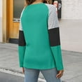 thumbnail image 6 of GigrtiJin Women's Striped Color Block Tops Casual Long Sleeves Crew Neck Blouses Fall Fashion Loose Shirts, 6 of 9