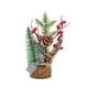 thumbnail image 1 of Mini árbol artificial de Navidad en miniatura con luz para decoración de fiestas y oficinas. piñas, 1 of 9