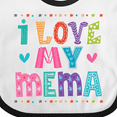 thumbnail image 4 of Inktastic I Love My Mema Grandchildren Girls Baby Bib, 4 of 4