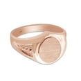 thumbnail image 3 of AFFY 14K Rose Gold Plated 925 Sterling Silver Men's Signet Ring with top on Brush Finish, Ring Size 13, 3 of 3