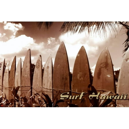 Surf Hawaii Poster By Jason Ellis - 36x24