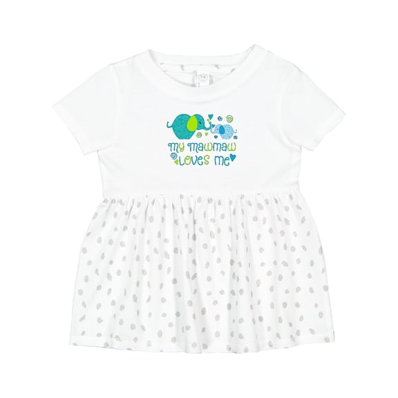 Inktastic My Mawmaw Loves Me Cute Elephants Girls Baby Dress