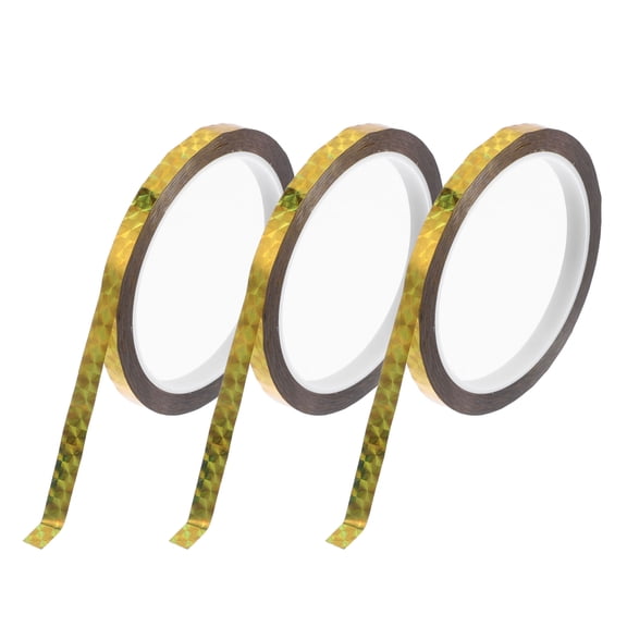 Unique Bargains Pinstripe Tape 164.04ft x 0.31" Car Stripes Pinstripe Decals for Car, Motorcycle and Boat, Racing Stripes DIY Stickers Laser Gold 3 Pcs
