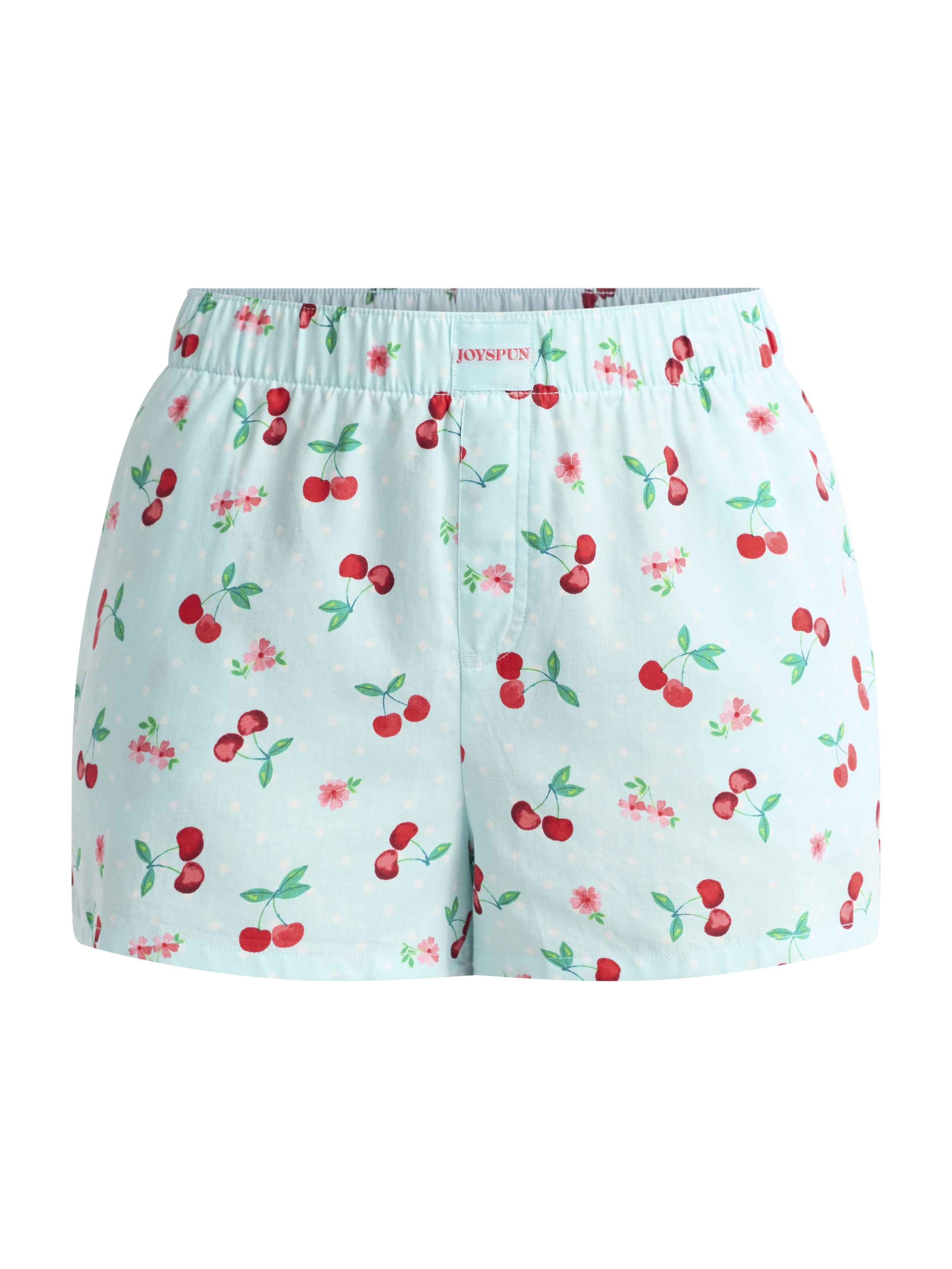 Joyspun Women's Woven Pajama Boxer Shorts, 3'' Inseam, Sizes XS-3X