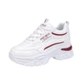thumbnail image 3 of Willtoo Women’s Wedge Platform Sneakers, Lace Up Faux Leather Orthopedic Casual Shoes with Arch Support, Chunky Non Slip Fashion Walking Shoes, 3 of 6