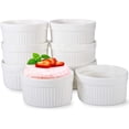 thumbnail image 1 of Colorful 6 Ounce Ramekin Bowls – 8 Piece Baking and Baking Set – Elegant Porcelain – Oven Safe for Pudding, Creme Brulee, Custard Cups, Soufflé, 1 of 5
