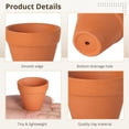 thumbnail image 3 of 72 PCS Macetas de barro pequeñas, mini macetas de terracota, macetas de cerámica para flores de terracota, macetas de vivero para suculentas para plantas de cactus en el alféizar de la ventana, 3 of 5