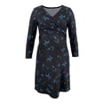 thumbnail image 2 of EGNMCR Robe d'Allaitement à Manches Longues pour Femmes Enceintes, Mode, Imprimé Fleurs et Feuilles, 2 of 6