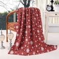 thumbnail image 2 of Red Christmas Snowflake Pattern Blanket,Comfortable Soft Lamb Wool Throw Blanket,All Season,Warm Lightweight Blankets for Sofa Bed Couch Living Room Chair,60"x80", 2 of 4