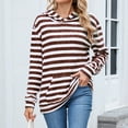 thumbnail image 3 of yillto Women Knit Hoodie Sweatshirt Pullover Striped Fashion Fuzzy Fall Winter Casual Tops with Pockets, 3 of 7