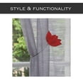 thumbnail image 3 of Set of 2 Magnetic Tulip Curtain Tiebacks – Elegant Resin Design with Strong Magnet – Red/Black, 3 of 6